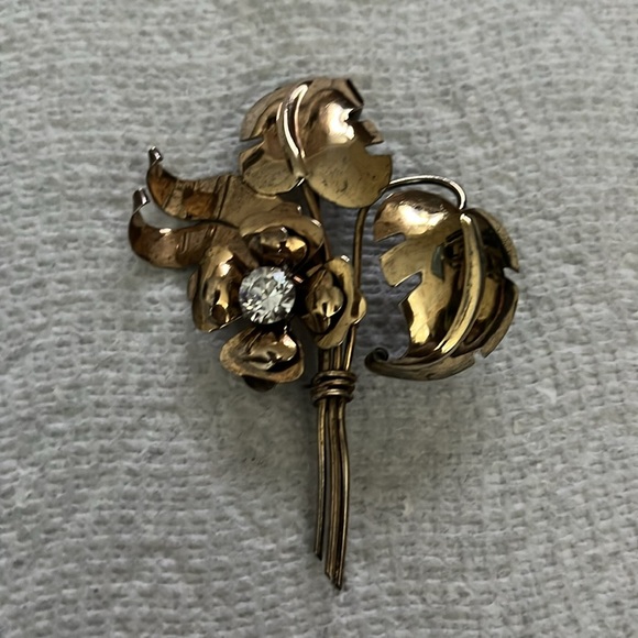 1940s Harry Irskin sterling brooch - Picture 1 of 5